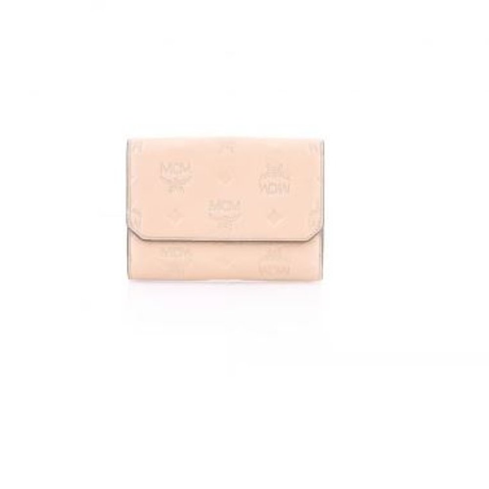 MCM Beige Trifold Wallet